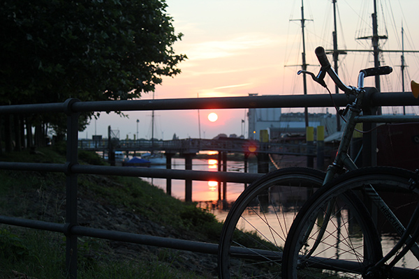 fahrräder_Sonnenuntergang